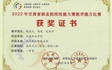 2022年甘肅省職業(yè)院校技能大賽教學(xué)能力比賽獲獎情況